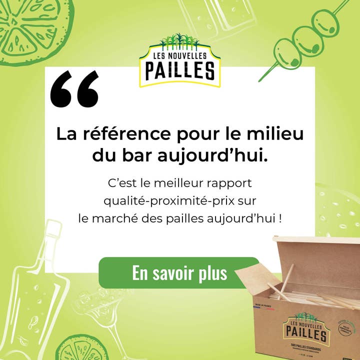 Novela Global - Wholesale Drinking Straw - Organic straw | 14 cm Ø 6 mm | Does not soften | Made In France | 850 p4