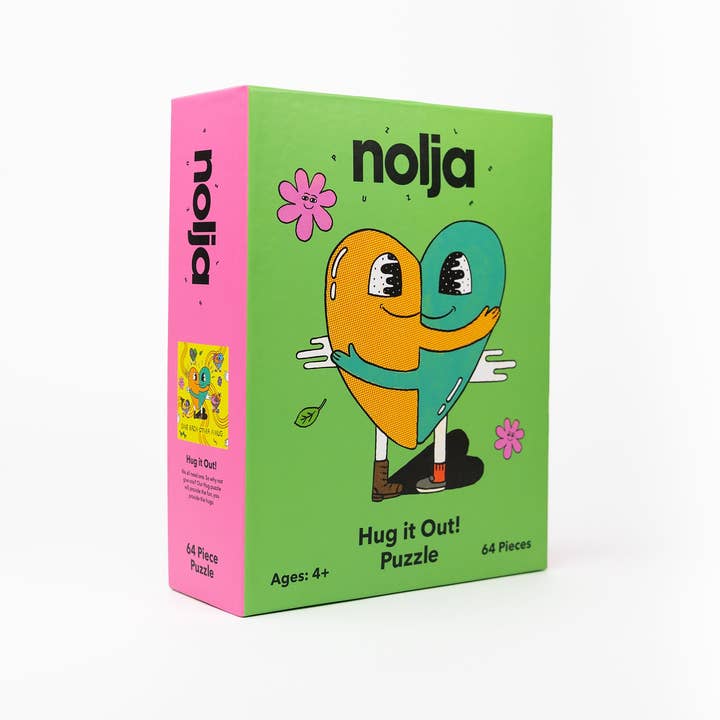 Hug it Out! Puzzle - 64 pieces for wholesale by Nolja Play, LLC.