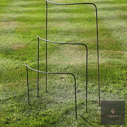 400mm Wide Curved Steel Plant Supports in Various Heights for wholesale by L V Bespoke