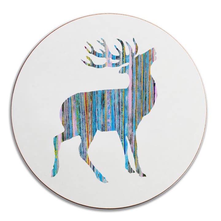 Rund Blå Randig Stag Bordsduk för wholesale av Chloe Gardner