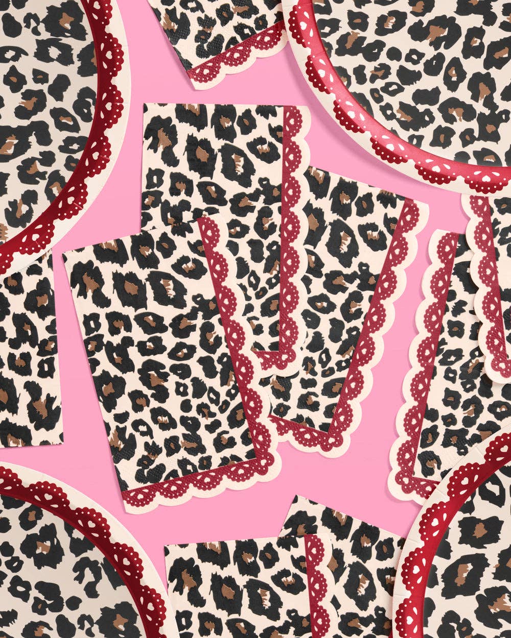 xo, Fetti - Wholesale Disposable Napkin - Wild Thing Napkins - 25 paper napkins, cheetah, safari, Vday3
