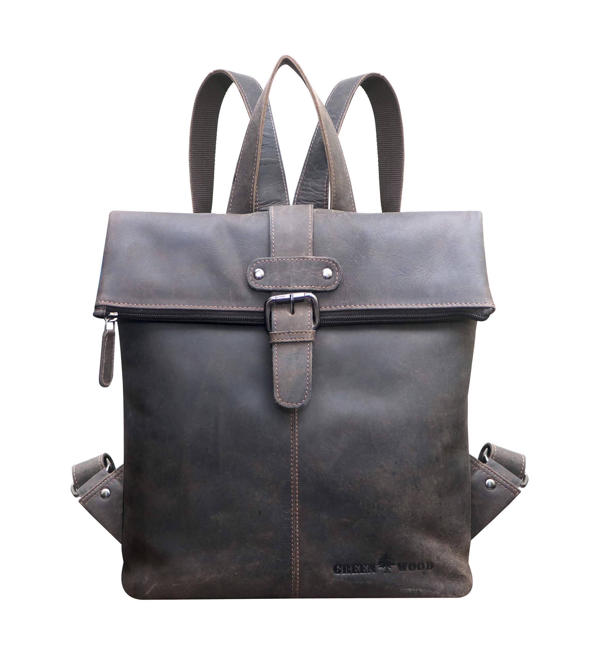 Greenwood - Wholesale Backpack - Women's - Sandy Small Rucksack with Rolltop Leather Rucksack Modern Women15