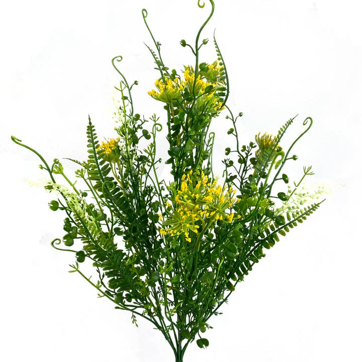 21 ”gul plastbärnsfyllningsbuske med 7 stammar 13589YW för wholesale av Trendy tree