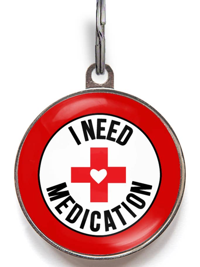 Dog Tag – Needs Medication Alert + QR for wholesale by WagATudeTags