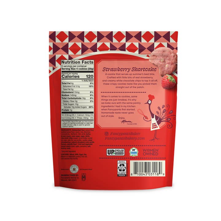 Fancypants Baking Co. - Wholesale Cookie - Strawberry Shortcake I Premium Snack I 12 Pack I 5 OZ