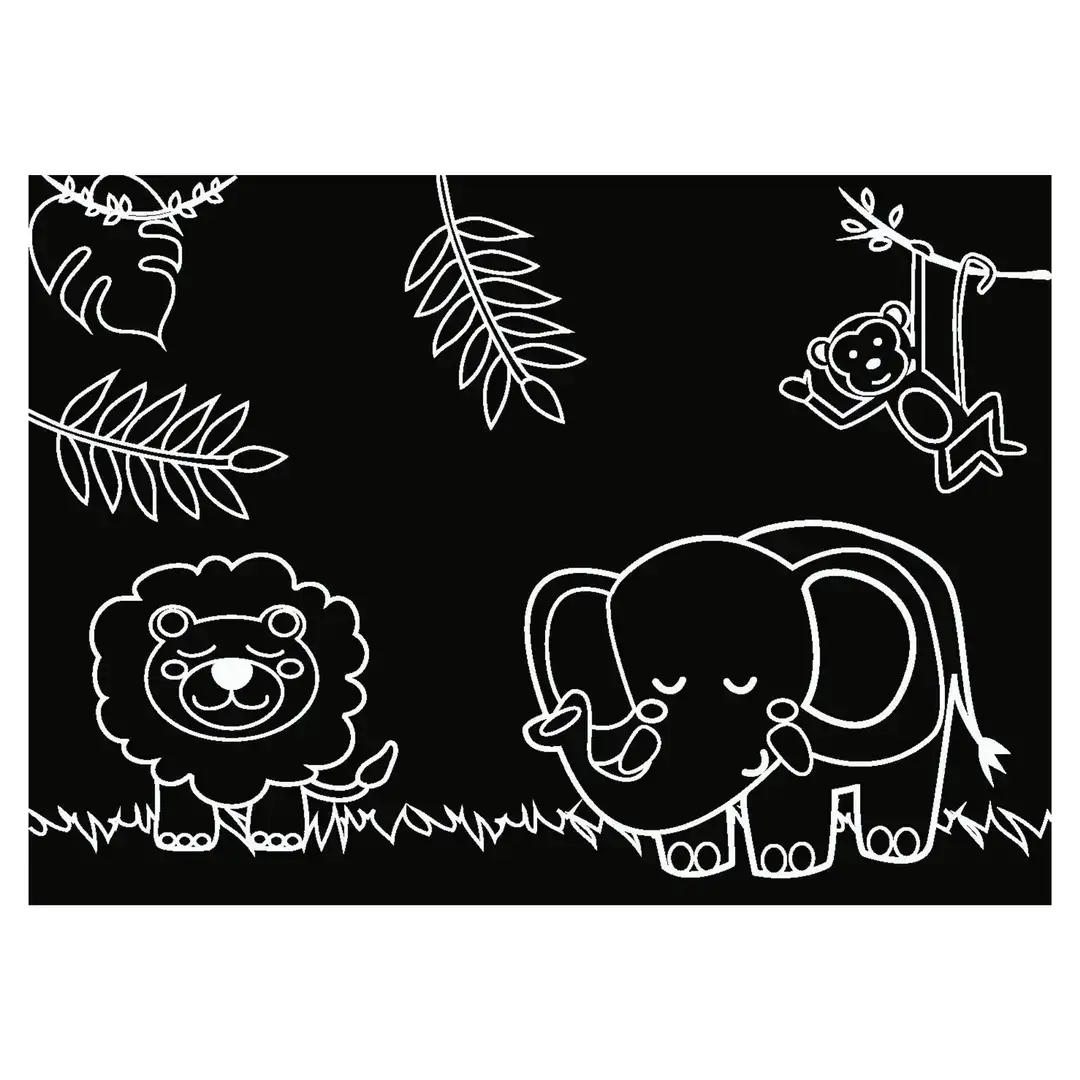 Imagination Starters – wholesale Colouring mat – Child & baby – Reusable Coloring MiniMat Jungle0