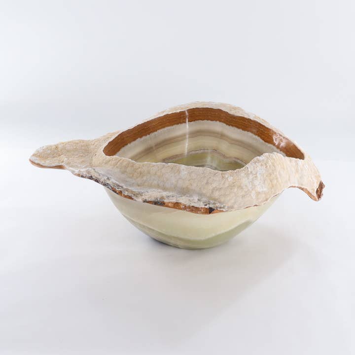 Bol en onyx/calcite mexicain pour la vente par Mi Esperanza Minerals