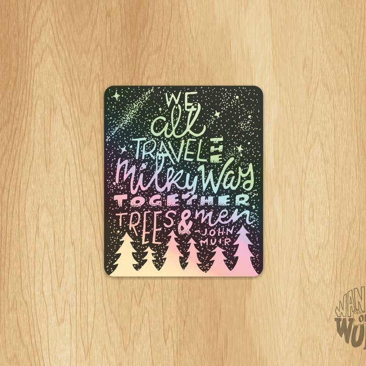 Lettre holographique inspirée à la main de Muir de la Voie lactée pour la vente par Wander On Words