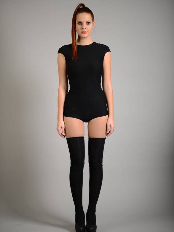 Kepsarm Svart Tjejtrikå, Rave Kvinnors Bodysuit för wholesale av RALELE EOOD