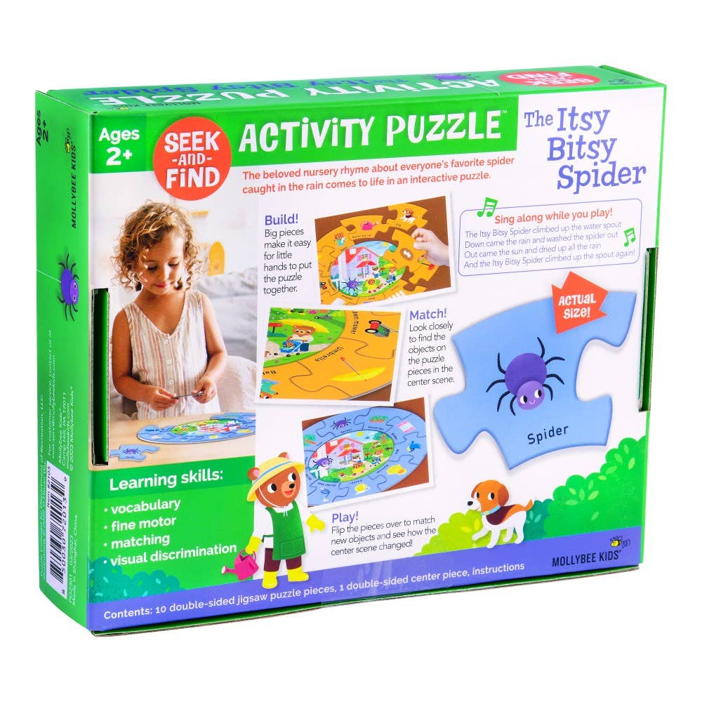 Mollybee Kids - Vente Puzzle – enfant - Puzzle d'activités The Itsy Bitsy Spider5