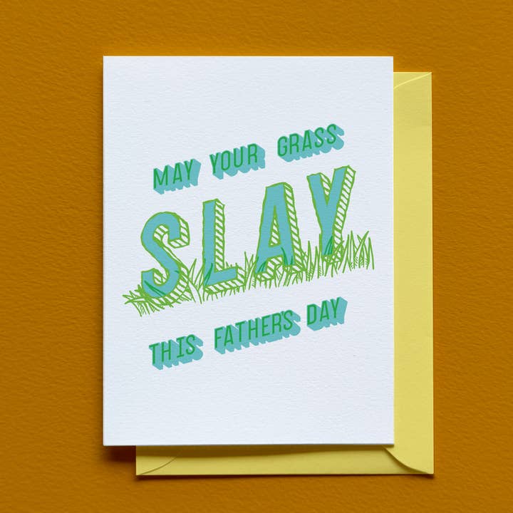 Carte d'herbe pour la fête des pères pour la vente par Laughing Owl Press Co.