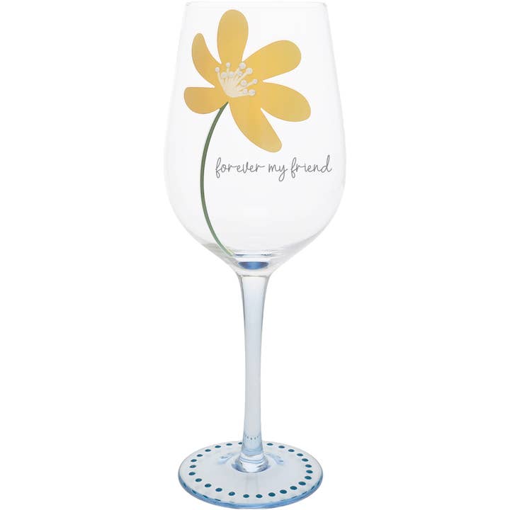 Pavilion - Wholesale Wine glass - Forever My Friend - 16 oz Wine Glass