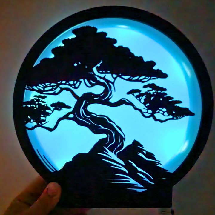 BoisMagique - Vente Veilleuses - Veilleuse apaisante zen Tableau Lumineux Japonais4