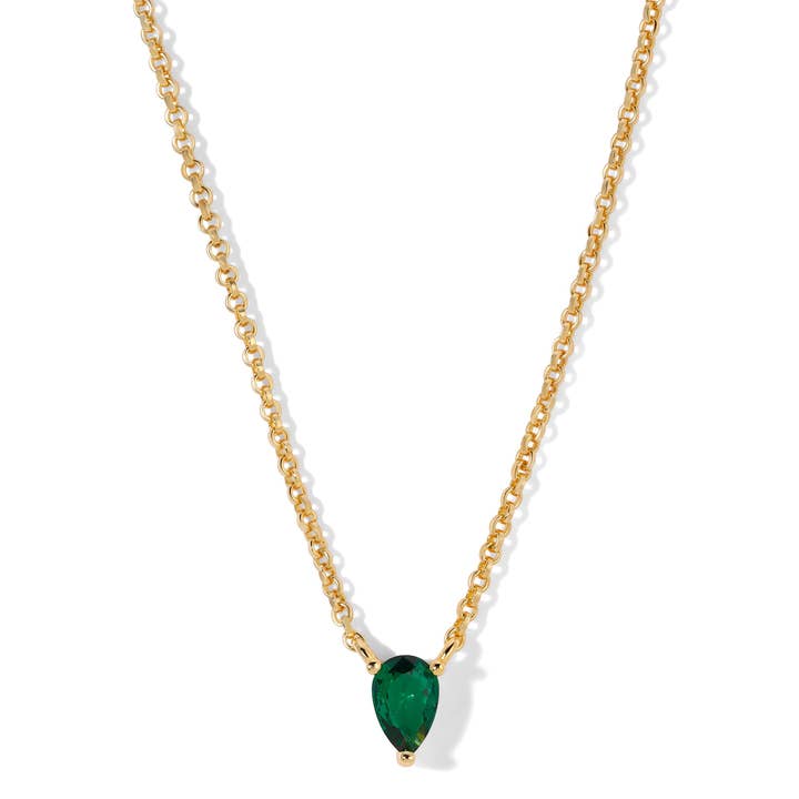Envy Emerald Chain Necklace for wholesale by Bloo and Ro