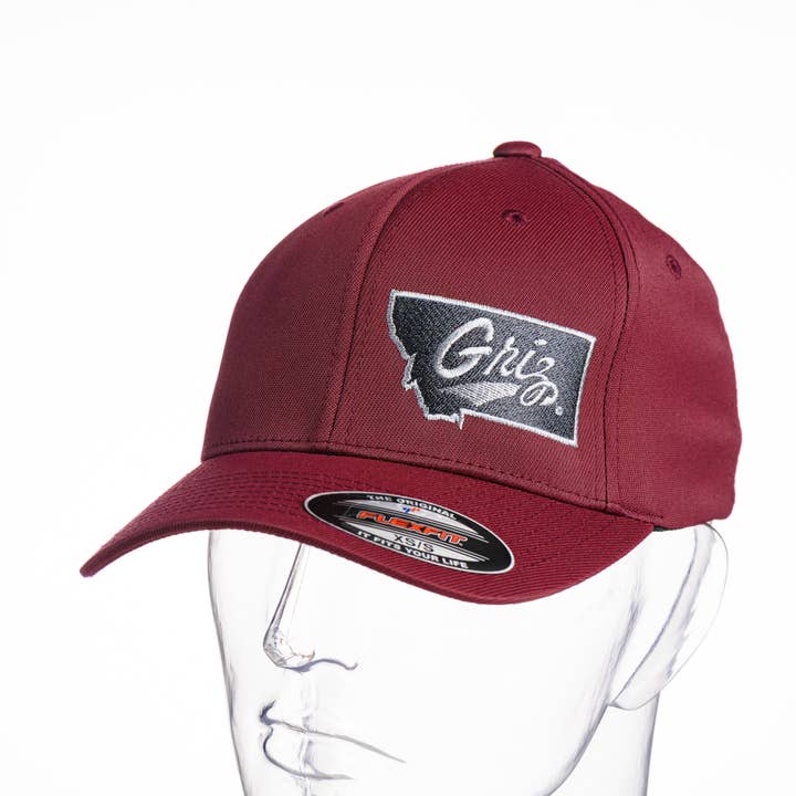 Griz Script Montana Performance Solid Cap for wholesale by Blue Peak Creative