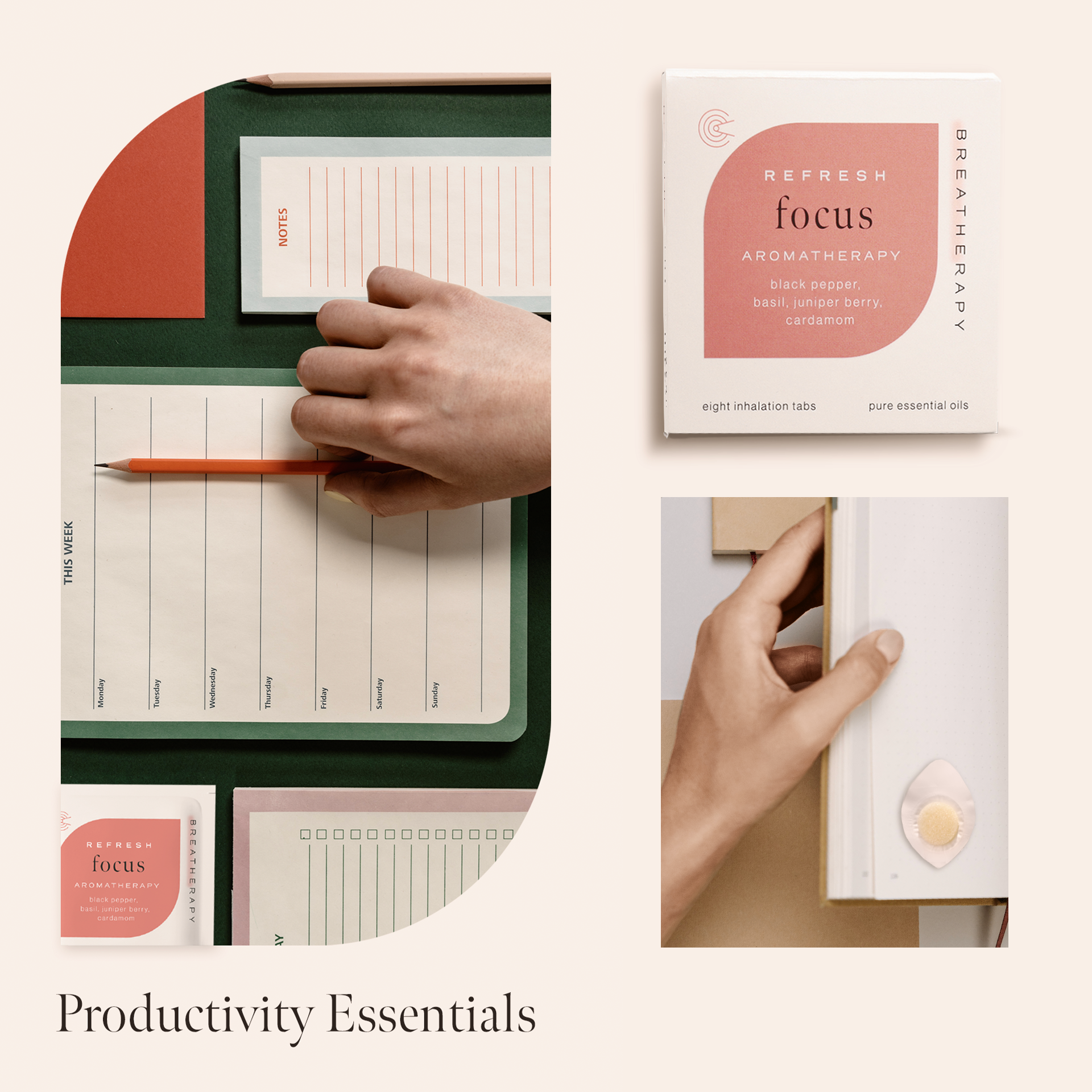 Breatherapy - Wholesale Aromatherapy Inhaler - FOCUS Aroma Patches Concentration + Mental Clarity (8-ct.)6