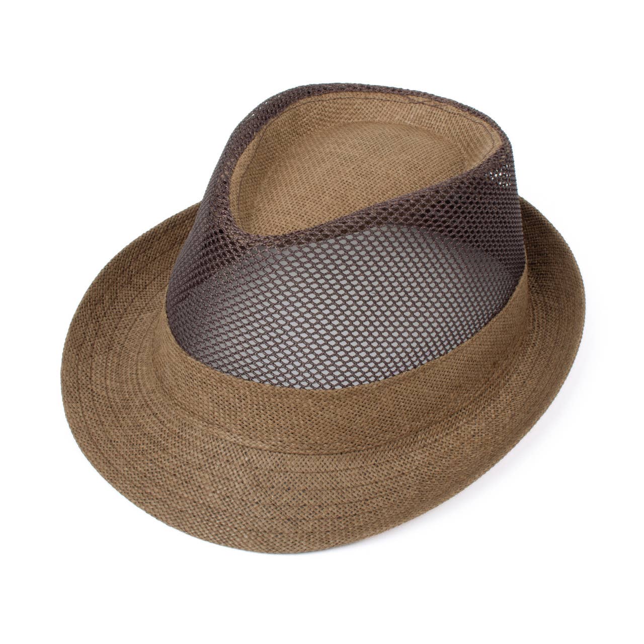 Selini New York - Vente Chapeau en feutre – homme - Chapeau Fedora tendance en maille rafraîchissante pour hommes S/S8