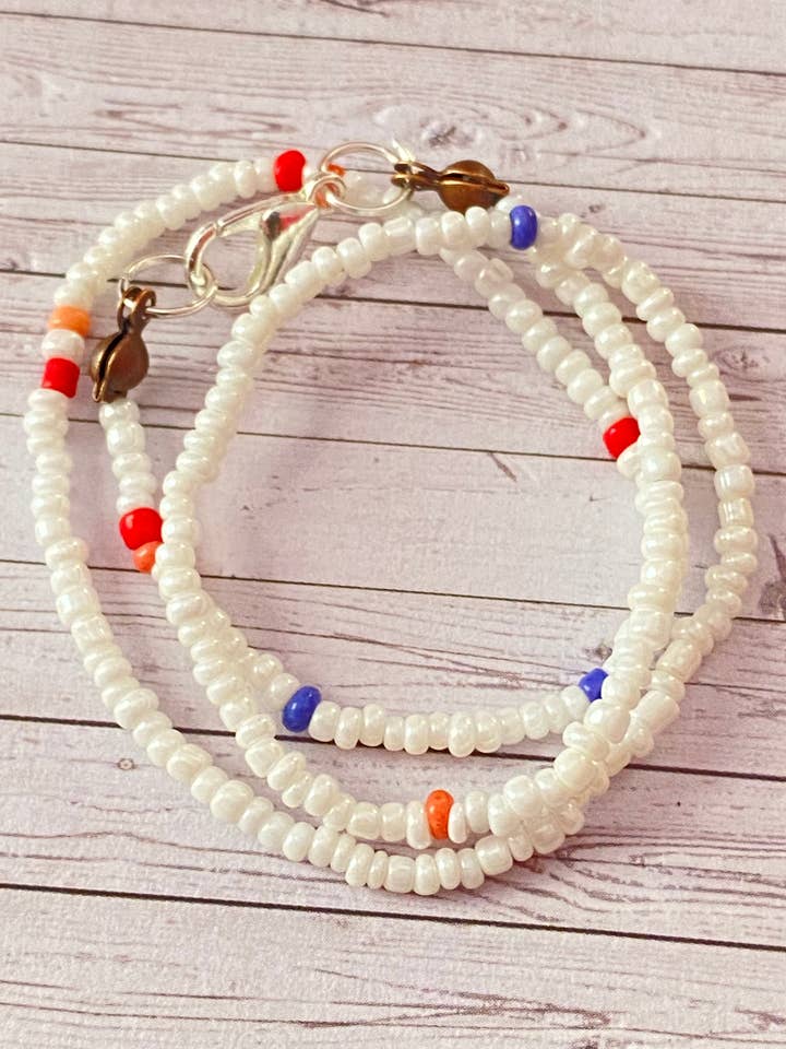 Colorful white choker for wholesale by jewelrybysirena