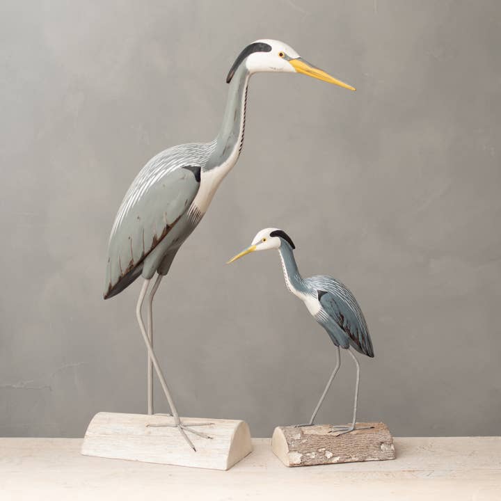 Aviologie - Wholesale Decorative Figurine - Heron - Great Blue - 28"H -Carved Wooden Statue1