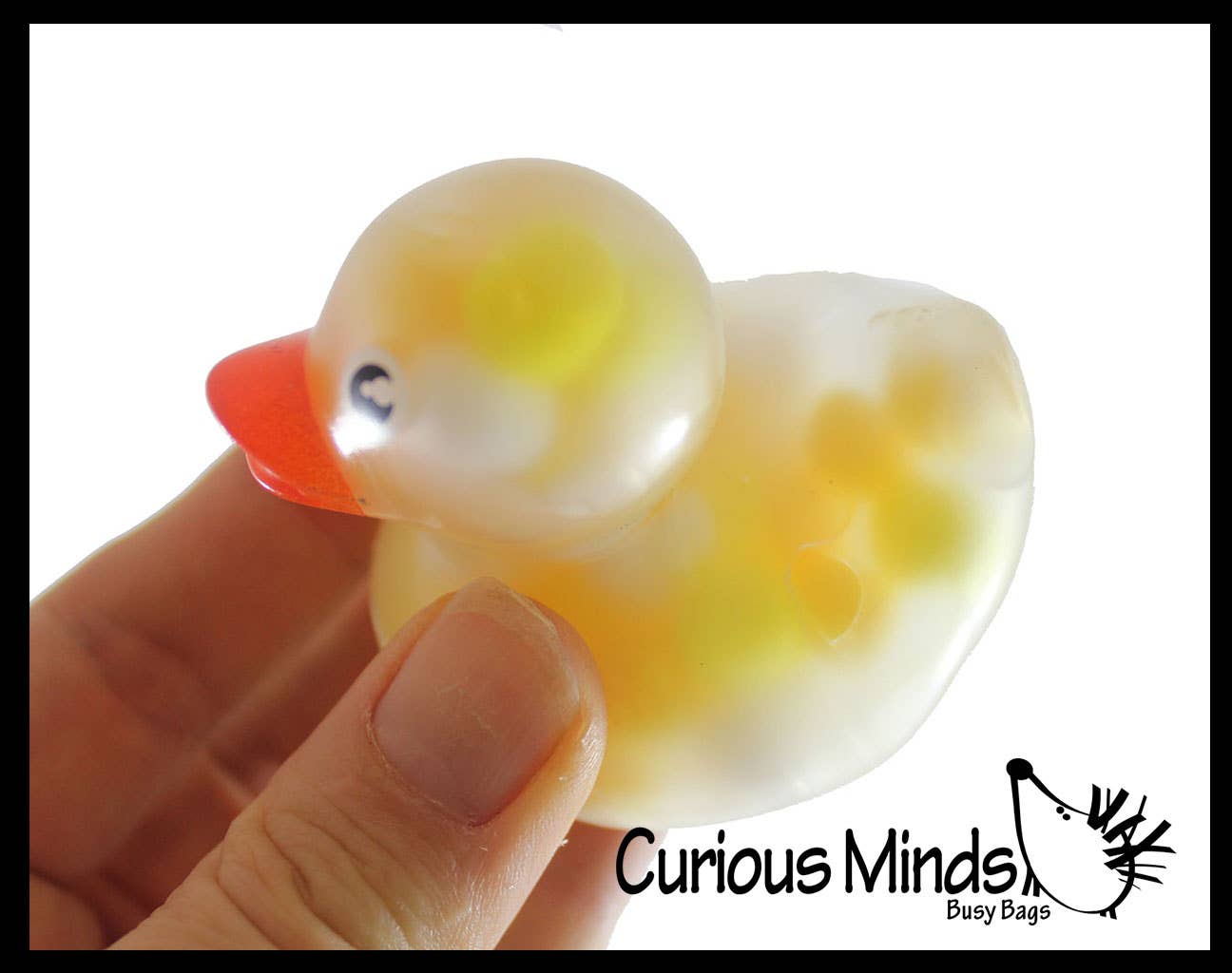 Curious Minds Toys - Wholesale Bath Toy - Baby - 1 Pom Pom Filled Regular 2" Rubber Ducks - Rubber Duckies - 5