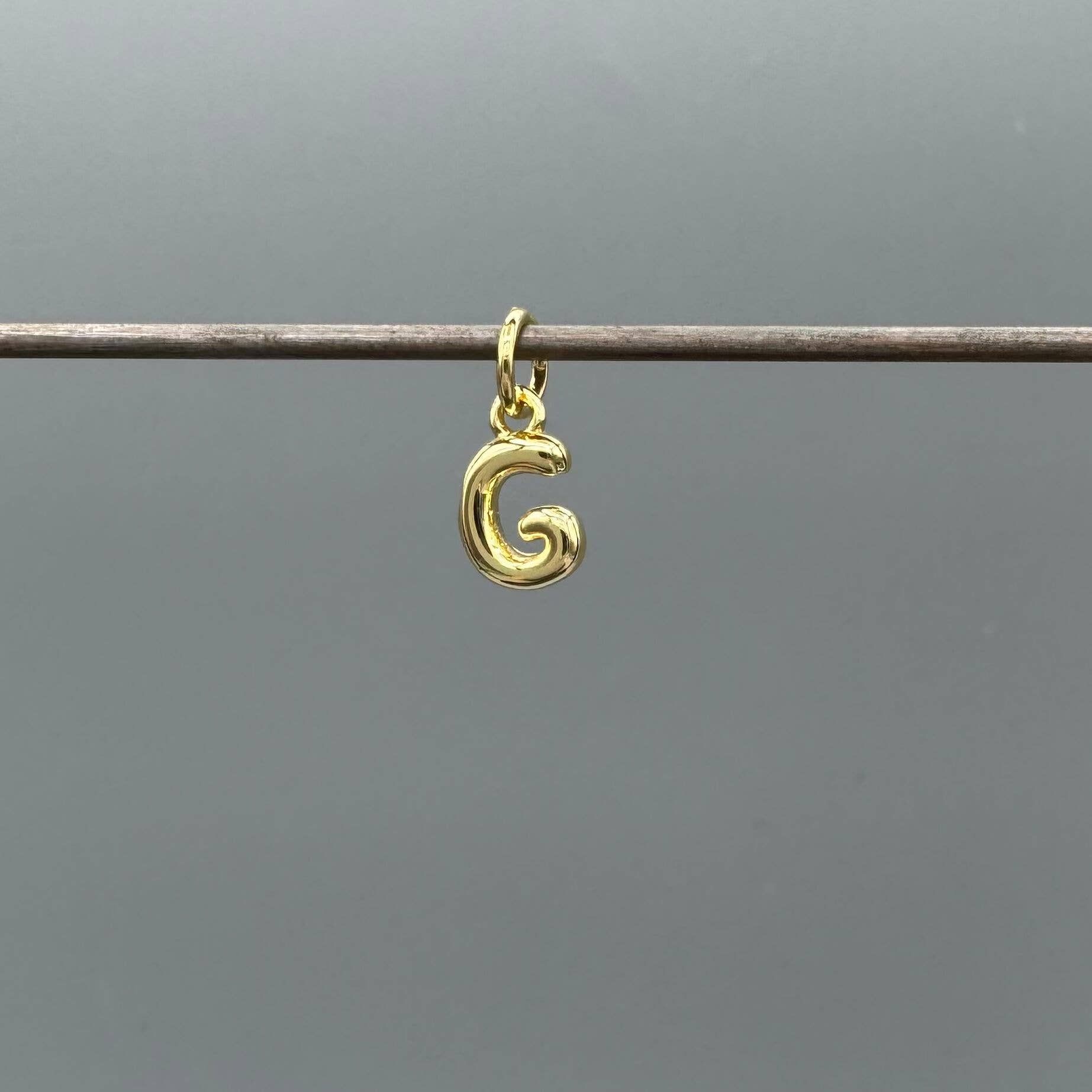 Something Silver - Wholesale Individual Charm/Pendant - Perfect Balloon Bubble Letter Initial Charm3