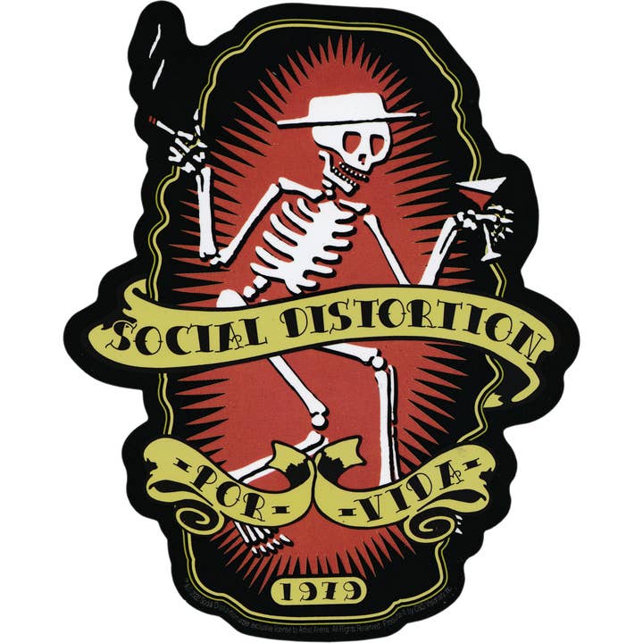 Adesivo - Social Distortion - «Por Vida - 1979" per la vendita all'ingrosso da parte di Square Deal Recordings & Supplies