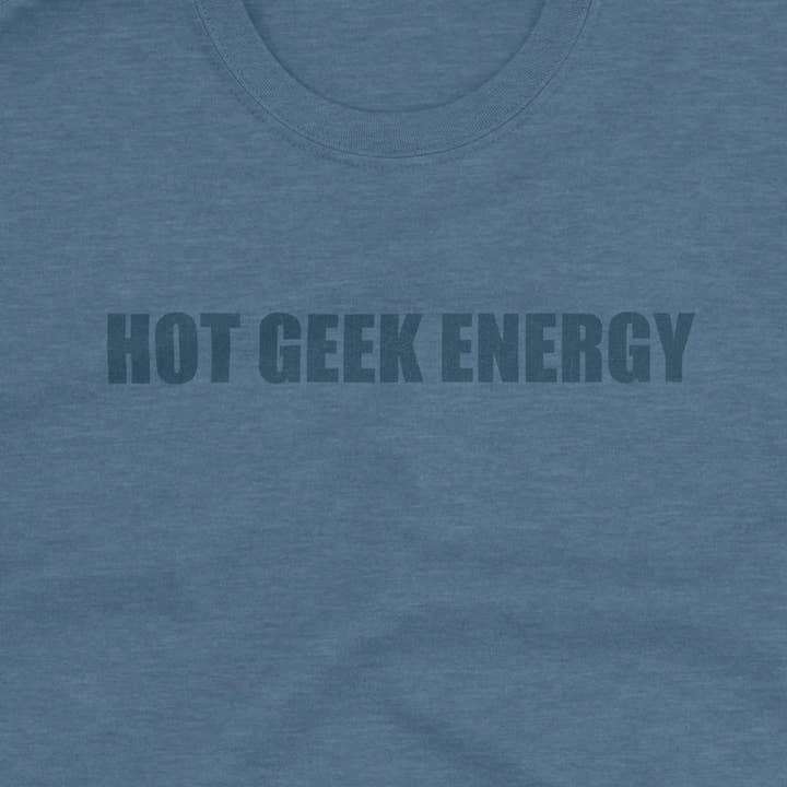 Heather Indigo Hot Geek Energy Heathered Tee for wholesale on Faire