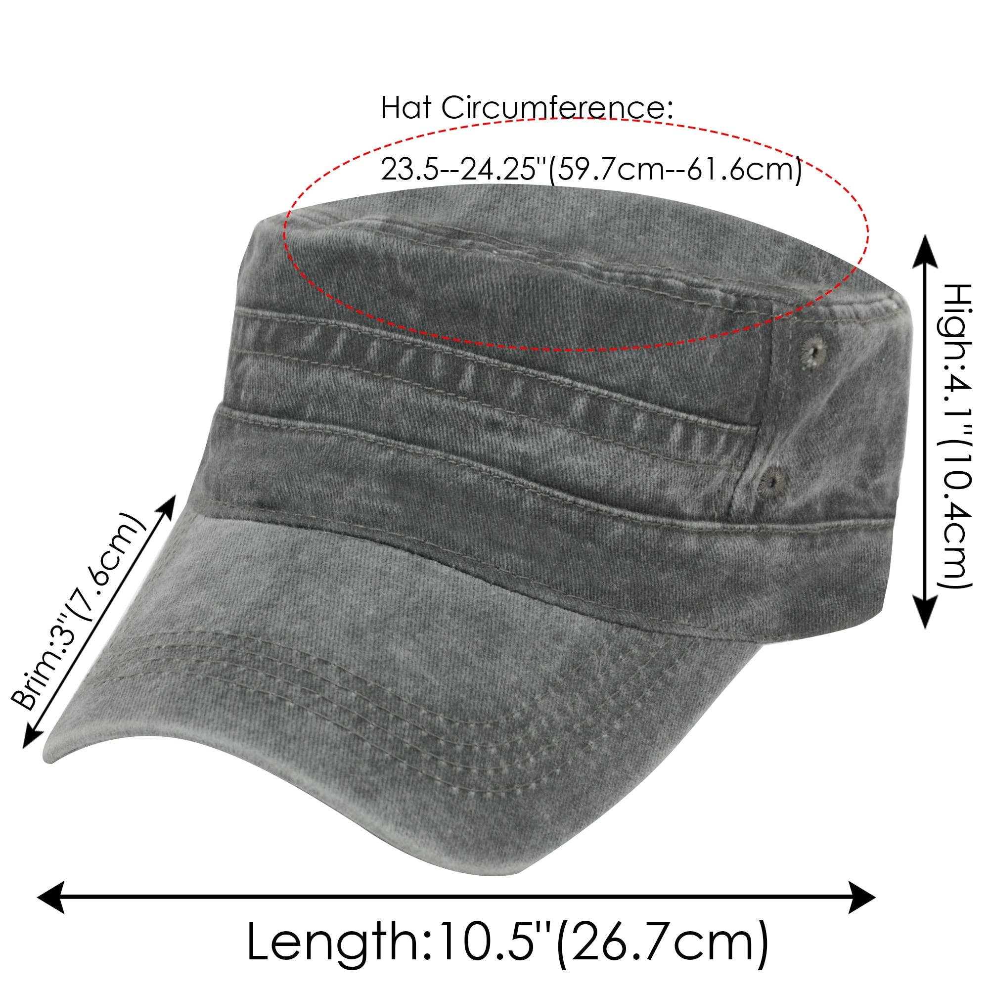 AK Brand - Wholesale Baseball Cap - Women's - Unisex Cotton Cadet Hat Vintage Washed Flat Top Cap17