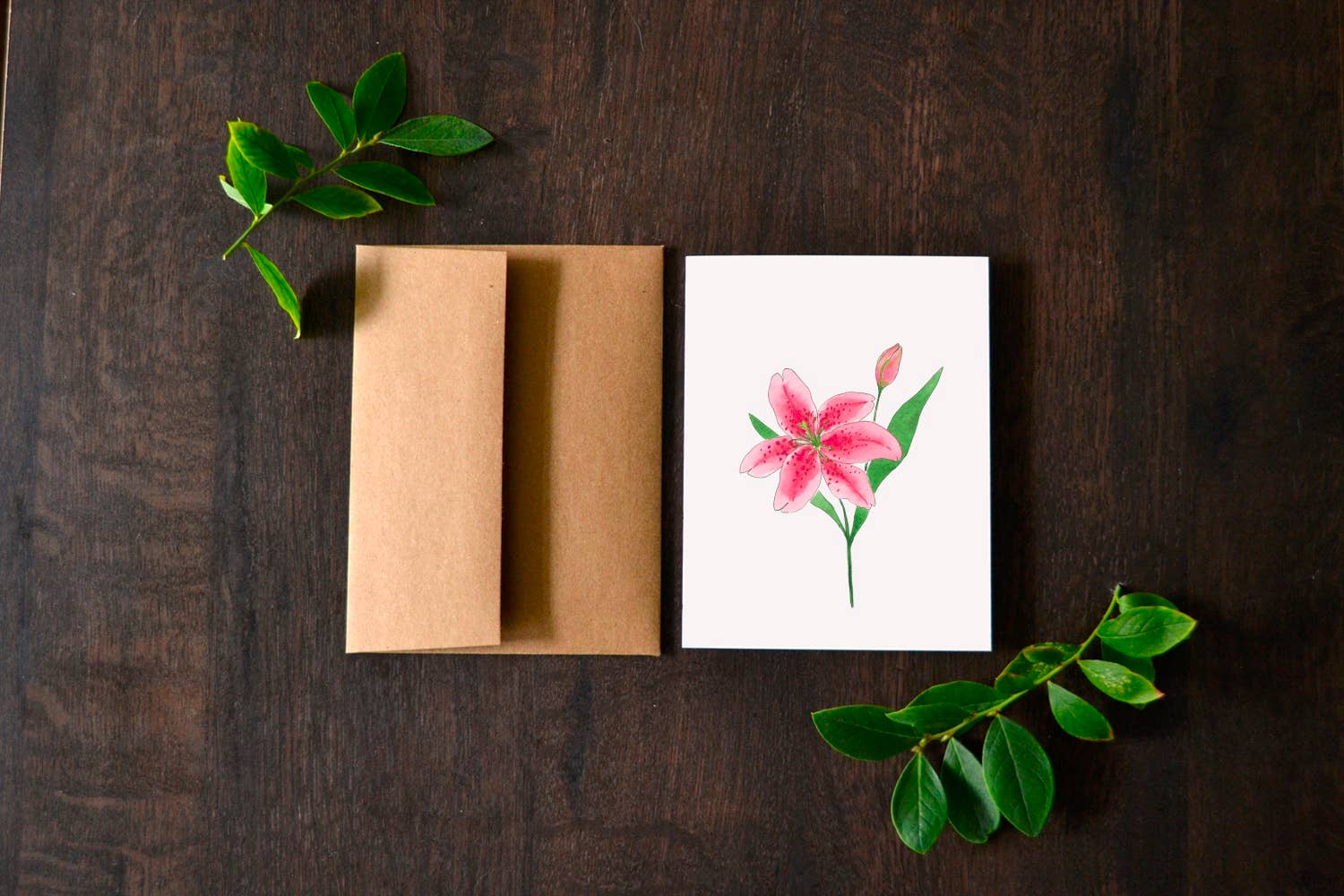 Little Leaf Ink - Wholesale Everyday Greeting Card - Stargazer Lily Greeting Card (A2)1
