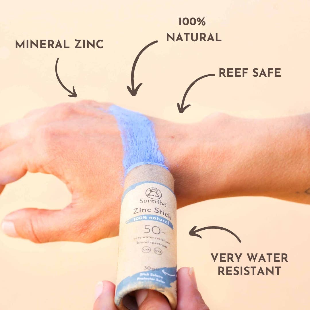 Suntribe - Wholesale Sunscreen - Suntribe Organic Mineral Zinc Sun Stick SPF 50 Ocean Blue1