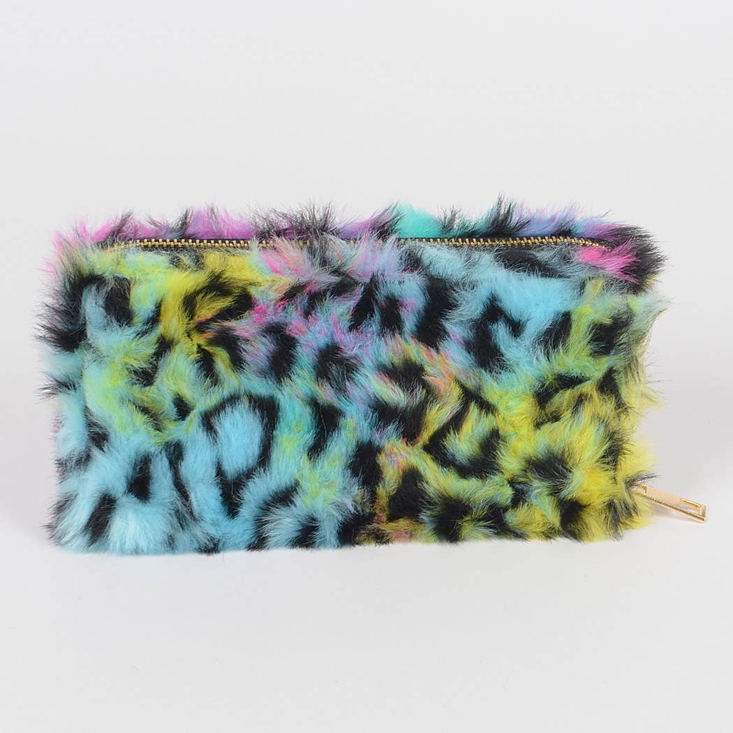 Leopard Multi Color Leo Fur Wallet for wholesale on Faire2
