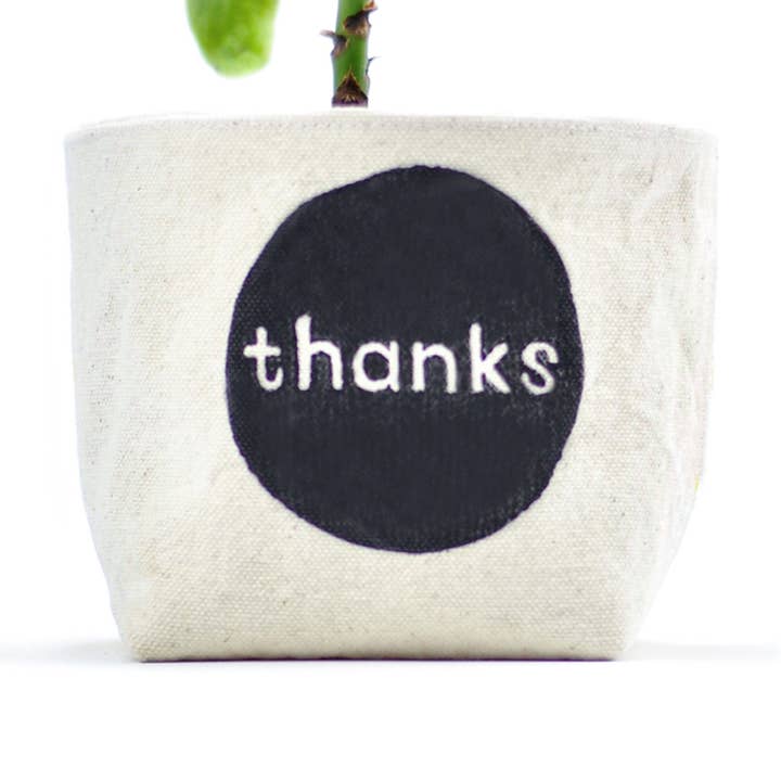 „tak“ Blockprint Canvas Planter-4" for engroshandel hos Gray Green Goods