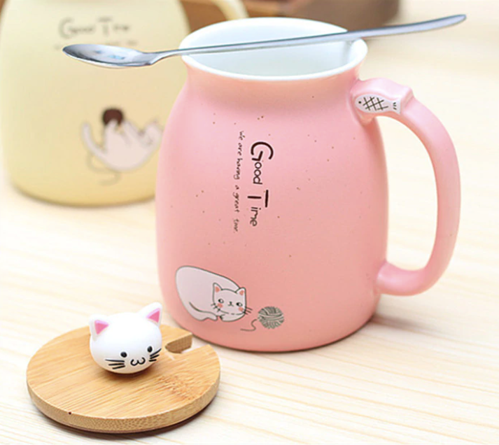 Homerely (We Cover All Import Duties) – wholesale Kaffekoppar – Kattmugg i keramik med tecknad design5