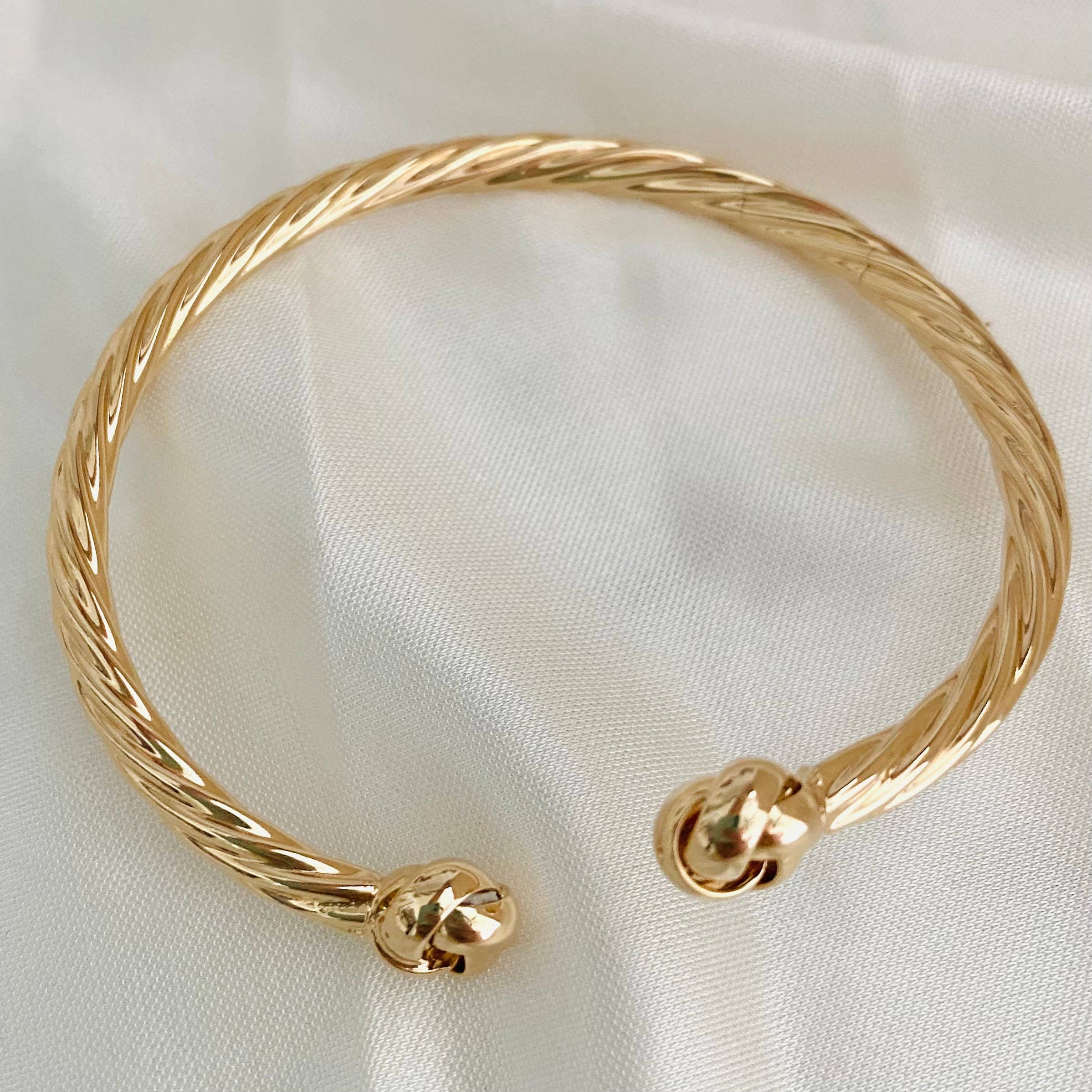 Housegoldjewelry – Engroshandel Manchetarmbånd – Guld knude armbånd, knude armbånd, åben Cuff armbånd,7
