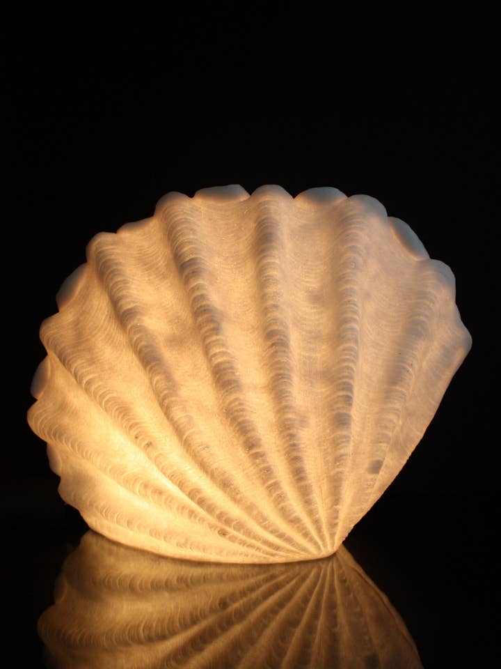 Small Standing Shell Lamp, 13" for wholesale by The Light Garden Collection