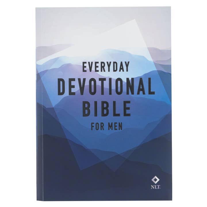 Devotional Bible NLT for Men Softcover, Blue for wholesale by Christian Art Gifts