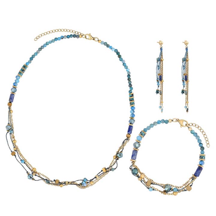 Ocean Breeze Gemstone Jewelry Set for wholesale by Trend & Co