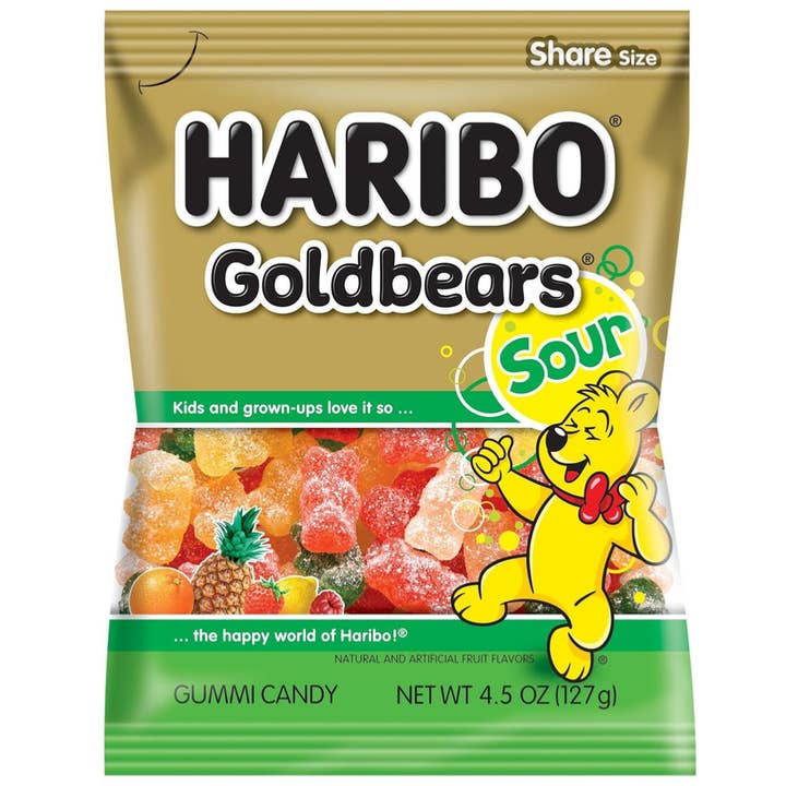 Haribo Sour Goldbears 12pc 4.5oz for wholesale by Snacky Candy