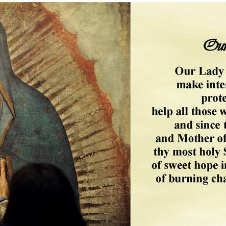 SublimArt – wholesale Jar/filled candle – SUBLIMART: Prayer Candle - Porcelain Soy Wax Candle Our Lady of Guadalupe