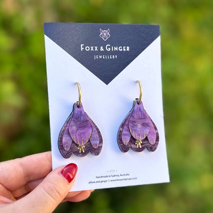 Crocus Statement Oorbellen voor wholesale door Foxx & Ginger Jewellery