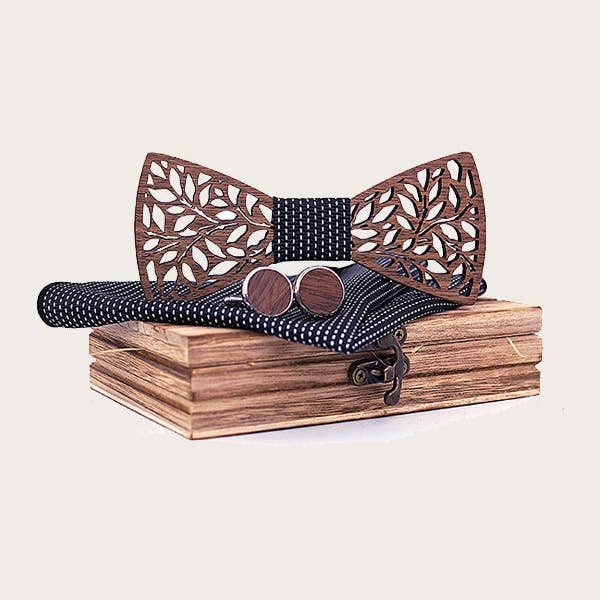 Wood&Chic - Vente Cravate – homme - Coffret Noeud Papillon en Bois Homme - Carpinus5