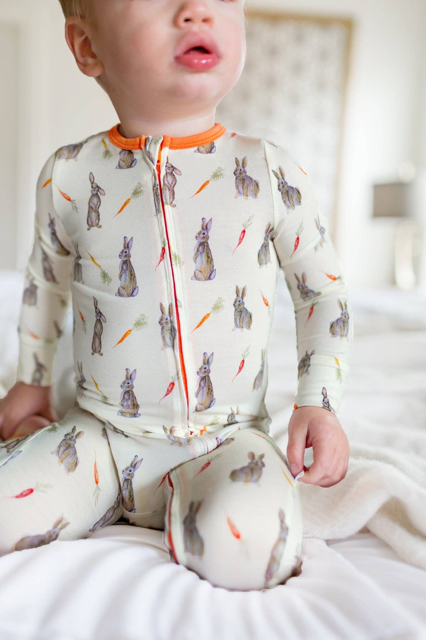 Free Birdees - Wholesale Jumpsuit - Baby - Hoppin’ Bunnies & Carrot Patch Footie (NB-3T)3