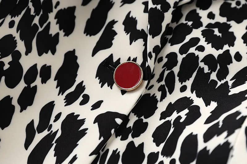 Noir BL043L Blazer à imprimé léopard Blazer à imprimé dégradé décontracté en vente sur Faire13