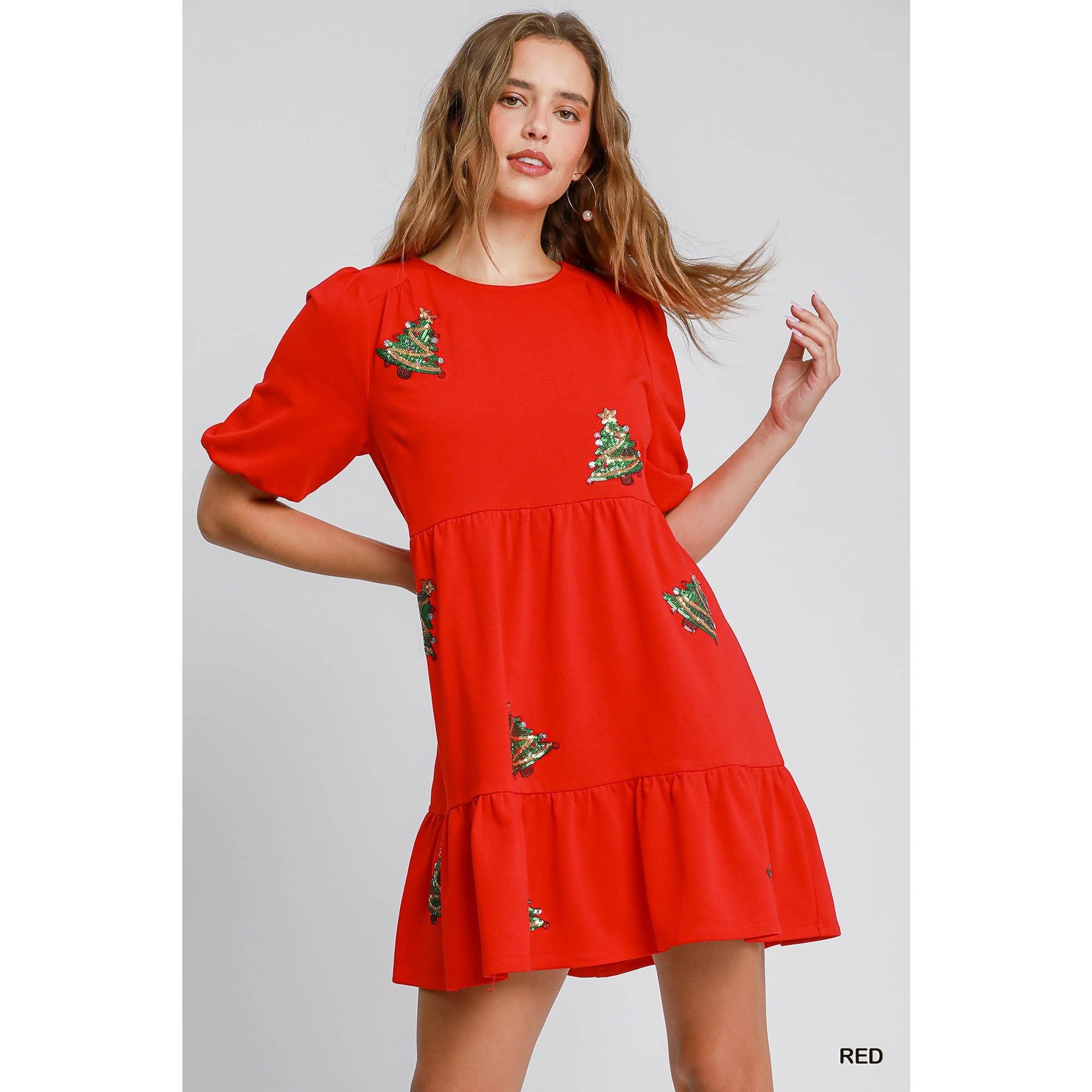 STYLE USA - Wholesale Dress - Women's - Christmas Tree Sequined Mini Dress6