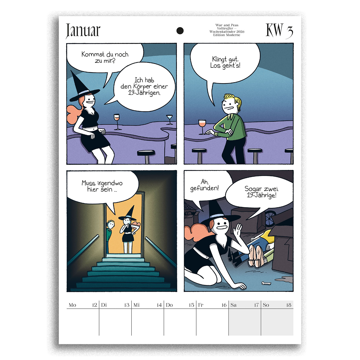 War and Peas - Wholesale Calendar - Volltreffer Wochenkalender 2026 – Deutschsprachig3