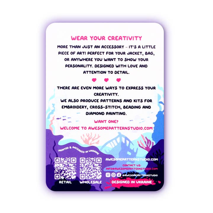 Awesome Pattern Studio - Wholesale Lapel pin/button - Enamel Pin - Mandala Octopus. Badge, Lapel Pin1