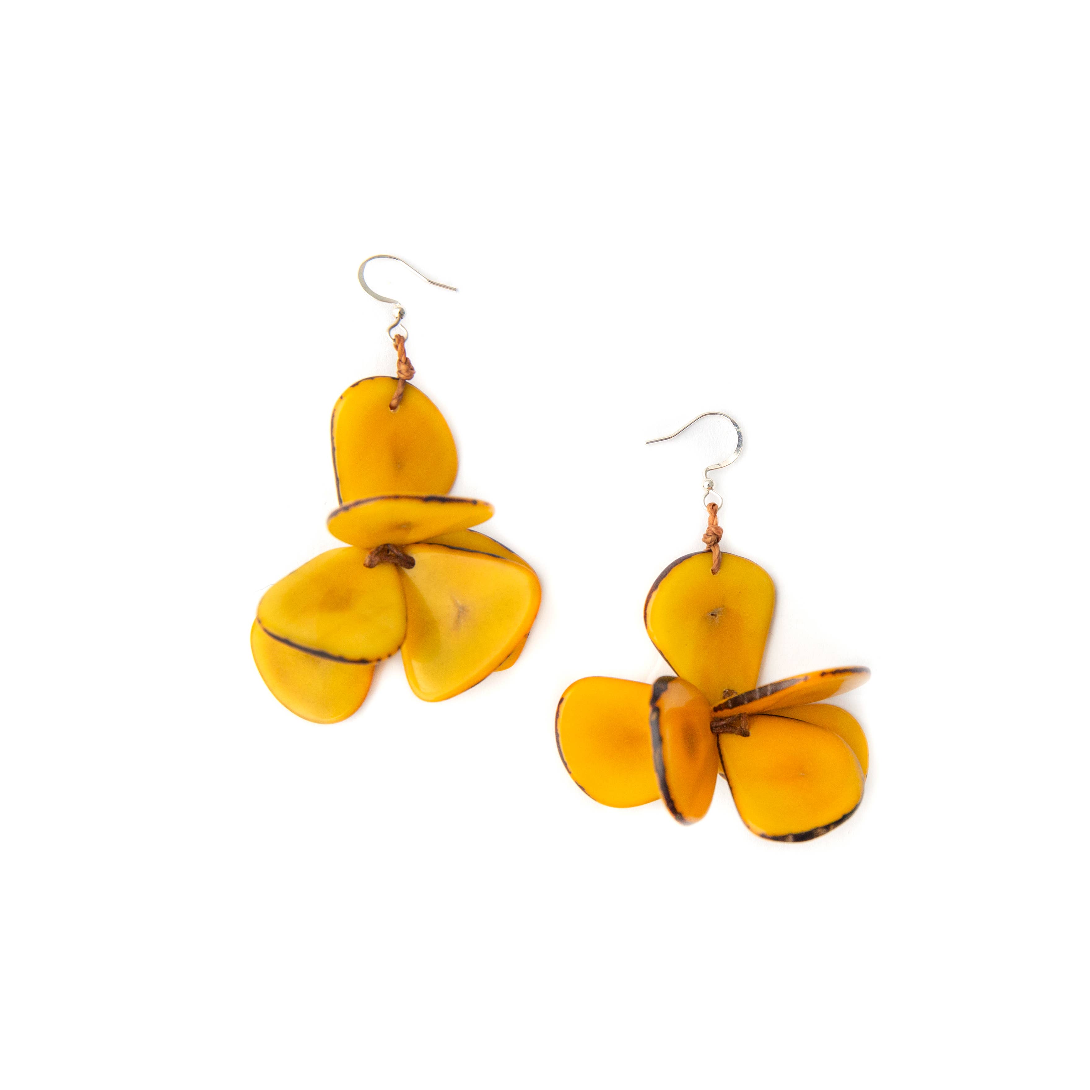Organic Tagua Jewelry - Vente Boucles d'oreilles pendantes - Boucles d'oreilles Florence0