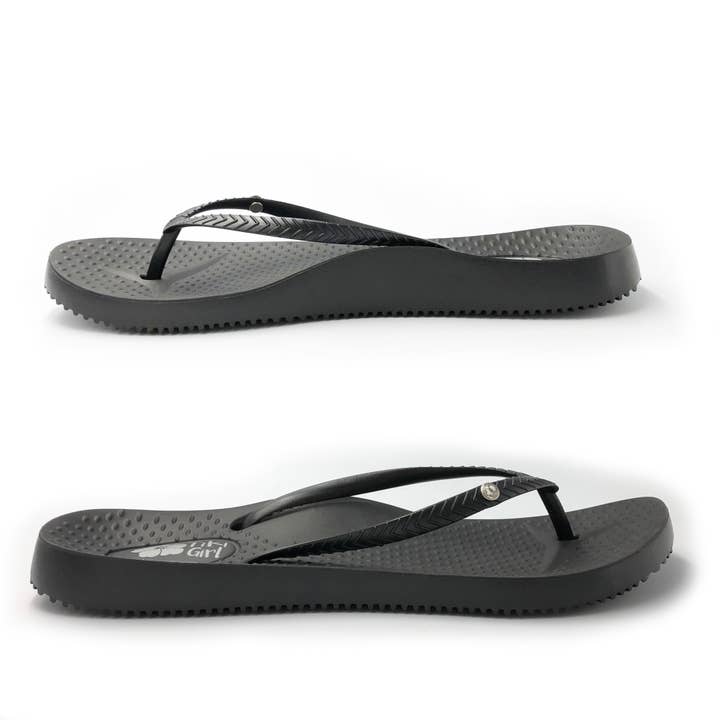 FootActive - Wholesale Flip Flops - Women's - FootActive Tiki Girl Flip-Flops BLACK