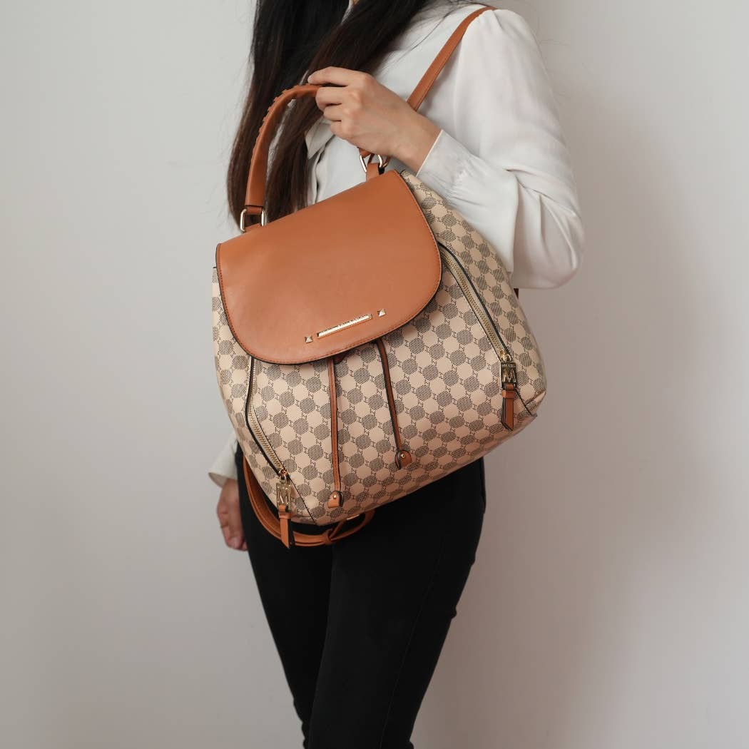 MKF Collection - Vente Sac à dos – femme - Sac à dos imprimé circulaire Kimberly MKF Sac à main de voyage5