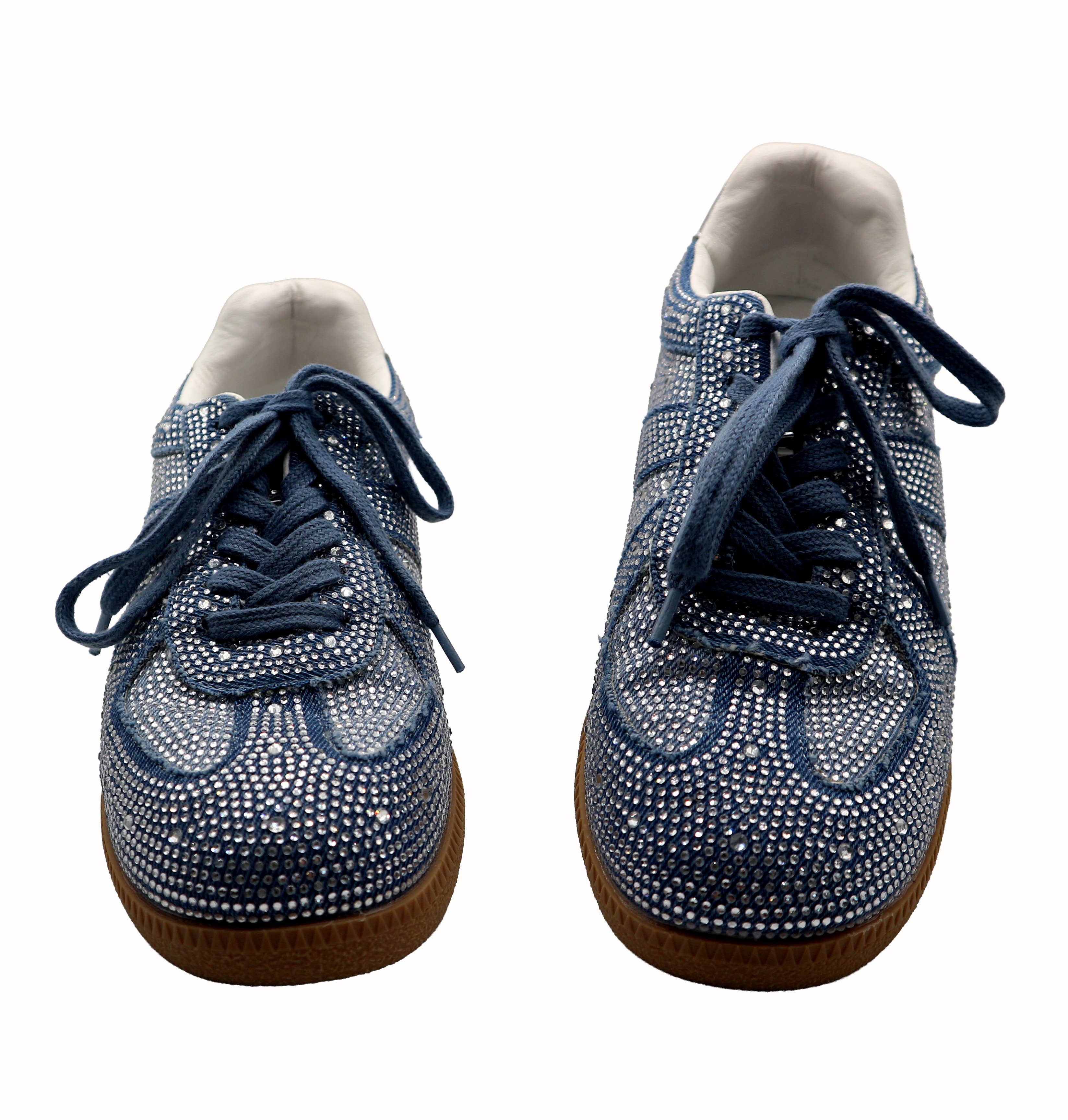 LAV-iSH/AIDANGUS PTY LTD - Wholesale Lifestyle trainers – Women′s - Denim Bedazzle Velvet Sneaker2